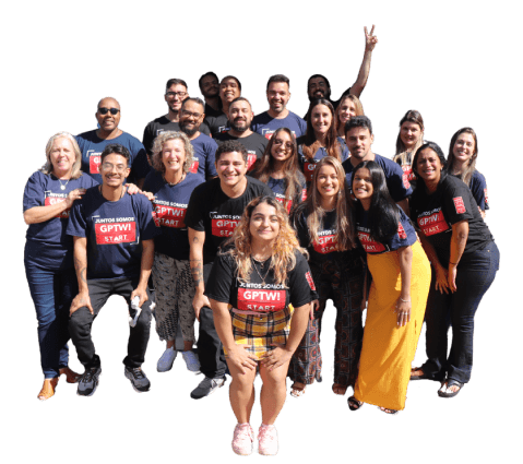 Equipe START vestindo a camisa do GPTW
